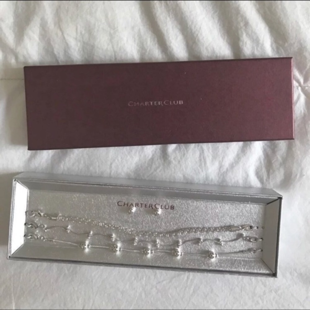 Charters club bracelets and earring set